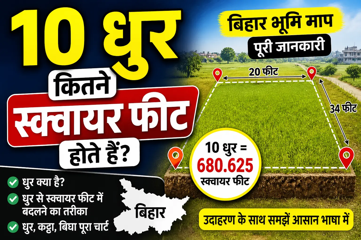 10 Dhur in Square Feet in Bihar